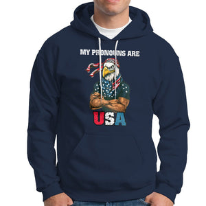 American Patriotic Hoodie My Pronouns Are USA TS02 Printyourwear