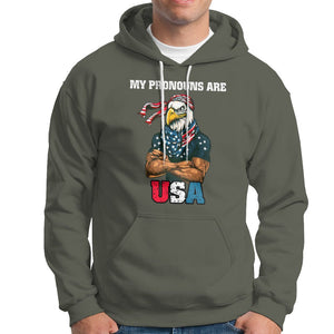 American Patriotic Hoodie My Pronouns Are USA TS02 Printyourwear