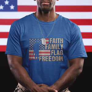 American Patriotic T Shirt Faith Family Flag Freedom US Flag Patriot TS02 Printyourwear