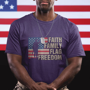 American Patriotic T Shirt Faith Family Flag Freedom US Flag Patriot TS02 Printyourwear