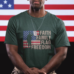 American Patriotic T Shirt Faith Family Flag Freedom US Flag Patriot TS02 Printyourwear