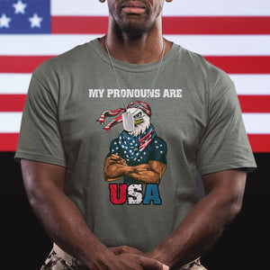 American Patriotic T Shirt My Pronouns Are USA TS02 Printyourwear