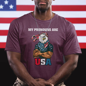American Patriotic T Shirt My Pronouns Are USA TS02 Printyourwear