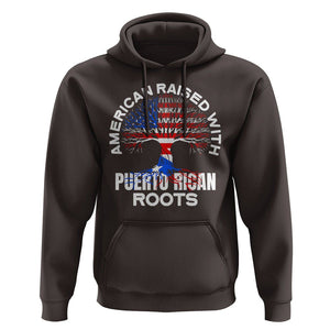 American Raised With Puerto Rican Roots Hoodie TS09 Dark Chocolate Print Your Wear