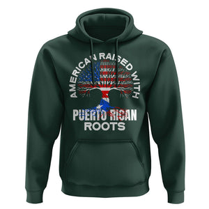 American Raised With Puerto Rican Roots Hoodie TS09 Dark Forest Green Print Your Wear