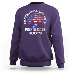 American Raised With Puerto Rican Roots Sweatshirt TS09 Purple Print Your Wear