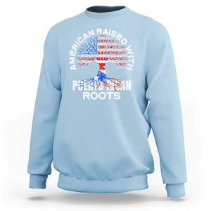 American Raised With Puerto Rican Roots Sweatshirt TS09 Light Blue Print Your Wear