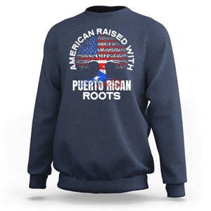 American Raised With Puerto Rican Roots Sweatshirt TS09 Navy Print Your Wear