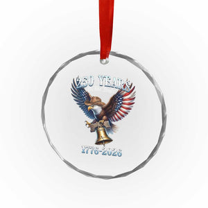 American Rodeo 250th Anniversary Crystal Glass Ornament Western Cowboy Eagle Patriotic 4th of July TS14 Print Your Wear