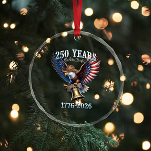 American Rodeo 250th Anniversary Crystal Glass Ornament Western Cowboy Eagle Patriotic 4th of July TS14 Print Your Wear