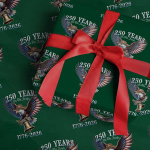American Rodeo 250th Anniversary Wrapping Paper Roll Western Cowboy Eagle Patriotic 4th of July TS14 Green Print Your Wear