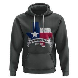 American Texan Hoodie Texas Independence Day 1836 Pride Flag Map TS02 Dark Heather Printyourwear