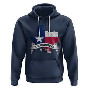 American Texan Hoodie Texas Independence Day 1836 Pride Flag Map TS02 Navy Printyourwear