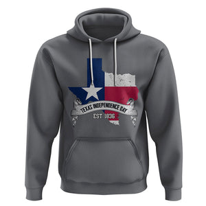 American Texan Hoodie Texas Independence Day 1836 Pride Flag Map TS02 Charcoal Printyourwear