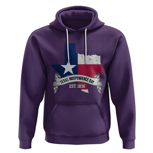American Texan Hoodie Texas Independence Day 1836 Pride Flag Map TS02 Purple Printyourwear