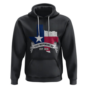 American Texan Hoodie Texas Independence Day 1836 Pride Flag Map TS02 Black Printyourwear
