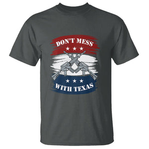 American Texan T Shirt Don't Mess with Texas Flag TS02 Dark Heather Printyourwear