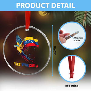 American Venezuela Support Freedom Crystal Glass Ornament Venezuelan Free TS12 Print Your Wear