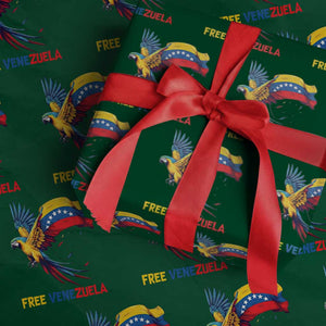 American Venezuela Support Freedom Wrapping Paper Roll Venezuelan Free TS12 Green Print Your Wear