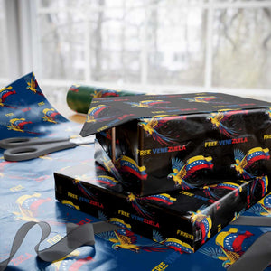 American Venezuela Support Freedom Wrapping Paper Roll Venezuelan Free TS12 Black Print Your Wear