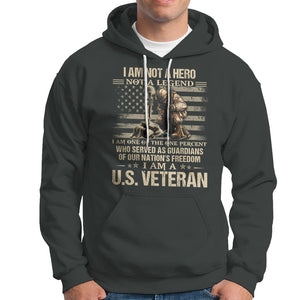 American Veteran Hoodie I Am Not A Hero Not A Legend US Flag Soldier Combat Boots And Dog Tags TS02 Printyourwear