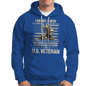 American Veteran Hoodie I Am Not A Hero Not A Legend US Flag Soldier Combat Boots And Dog Tags TS02 Printyourwear