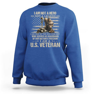 American Veteran Sweatshirt I Am Not A Hero Not A Legend US Flag Soldier Combat Boots And Dog Tags TS02 Printyourwear