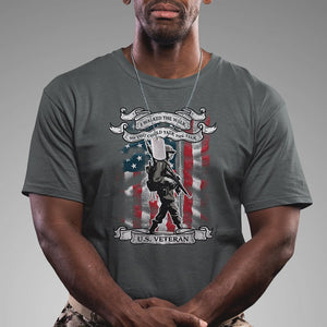 American Veteran T Shirt I Walked The Walked So You Could Talk The Talk American Flag TS02 Printyourwear
