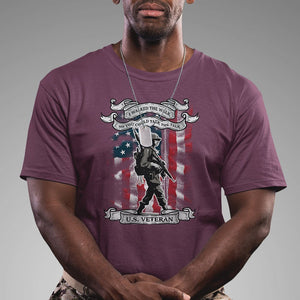 American Veteran T Shirt I Walked The Walked So You Could Talk The Talk American Flag TS02 Printyourwear