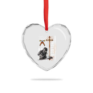 American Welder Heart Crystal Glass Ornament Welding USA Flag Christian Cross TS02 Print Your Wear
