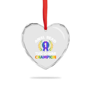 Anal Bead Tug O War Champion Funny Offensive Heart Crystal Glass Ornament Inappropriate Adult Humor Rainbow TS02 Print Your Wear