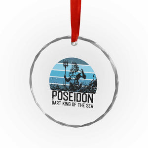 Ancient Greek Mythology Poseidon Dartist Crystal Glass Ornament Dart King Of The Sea Trident TS12 Print Your Wear