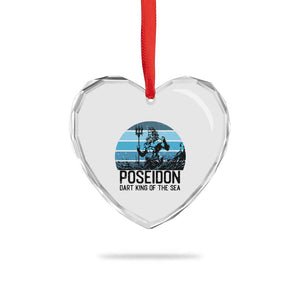 Ancient Greek Mythology Poseidon Dartist Heart Crystal Glass Ornament Dart King Of The Sea Trident TS12 Print Your Wear