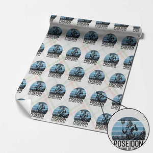 Ancient Greek Mythology Poseidon Dartist Wrapping Paper Roll Dart King Of The Sea Trident TS12 Christmas Plaid Print Your Wear