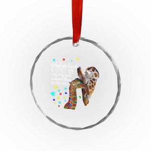 And She Loved A Little Boy Very Much Even More Than She Loved Herself Crystal Glass Ornament Autism Awareness Giraffes TS11 Print Your Wear