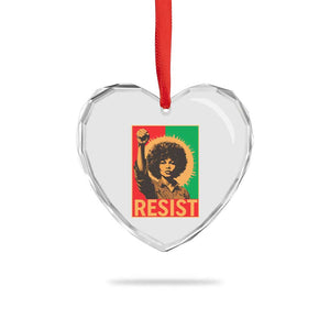 Angela Davis Heart Crystal Glass Ornament Political Protest Resist Civil Rights Freedom TS14 Print Your Wear