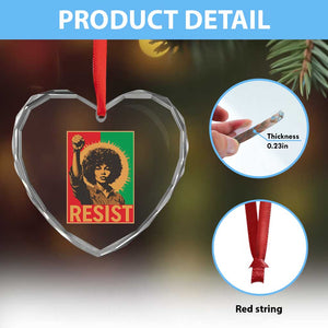 Angela Davis Heart Crystal Glass Ornament Political Protest Resist Civil Rights Freedom TS14 Print Your Wear