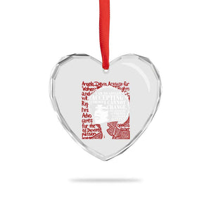 Angela Davis Inspirational Quote Heart Crystal Glass Ornament Black History Month TS14 Print Your Wear