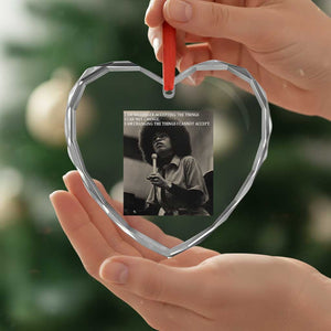 Angela Davis Inspirational Quote Heart Crystal Glass Ornament Black History Month TS14 Print Your Wear