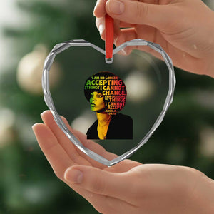 Angela Davis Inspirational Quote Heart Crystal Glass Ornament Black History Month Afro Woman Activist TS10 Print Your Wear