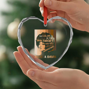 Angela Davis Inspirational Quote Heart Crystal Glass Ornament Black Pride Melanin TS14 Print Your Wear