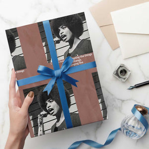 Angela Davis Inspirational Quote Wrapping Paper Roll Black History African Pride Power TS14 Mocha Print Your Wear
