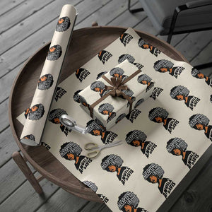 Angela Davis Inspirational Quote Wrapping Paper Roll I Am No Longer Accepting The Things I Cannot Change TS14 Beige Print Your Wear