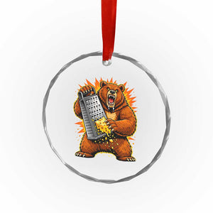 Angry Bear Grating Cheese Grater Hater Fierce Graphic Crystal Glass Ornament TS02 Print Your Wear