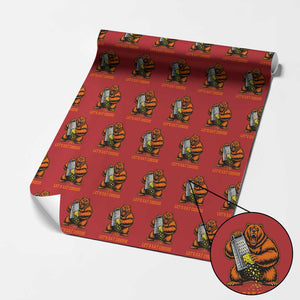 Angry Bear Grating Let's Eat Cheese Wrapping Paper Roll CFB Game Day Sport Fan TS10 Red Print Your Wear