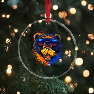 Angry Bear Lets Eat Cheese Crystal Glass Ornament CFB Game Day Sport Fan TS10 Print Your Wear