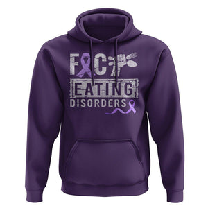 Anorexia Awareness Hoodie FxxK Eating Disorders Purple Ribbon TS09 Purple Printyourwear