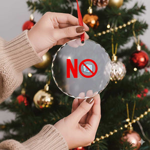 Anti ICE Crystal Glass Ornament No ICE Protest Symbol Anti Immigration Enforcement TS14 Print Your Wear