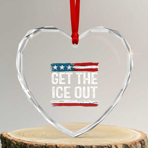 Anti ICE Immigration Protest Human Rights Heart Crystal Glass Ornament TS14 Transparent Glass 3'' Heart Print Your Wear