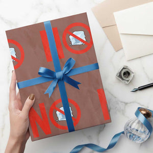 Anti ICE Wrapping Paper Roll No ICE Protest Symbol Anti Immigration Enforcement TS14 Mocha Print Your Wear